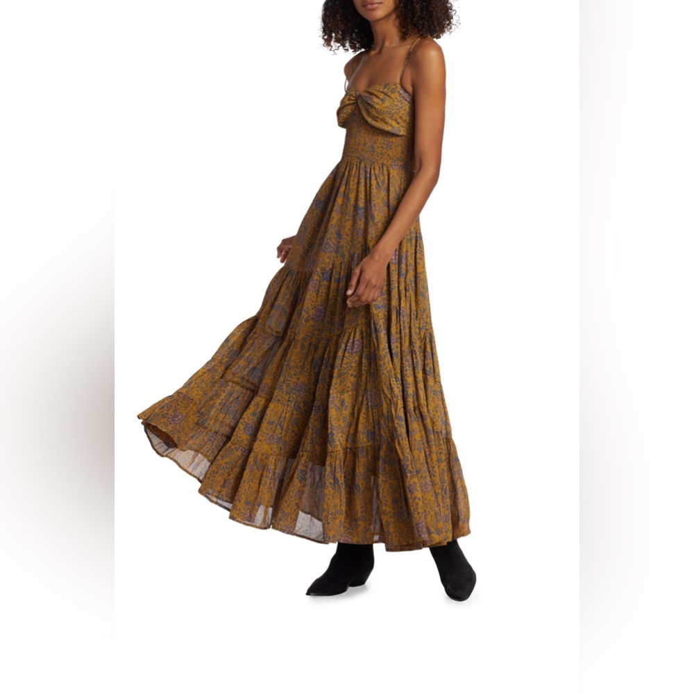 Free People Mustard Floral Maxi Dress - Picture 7 of 13